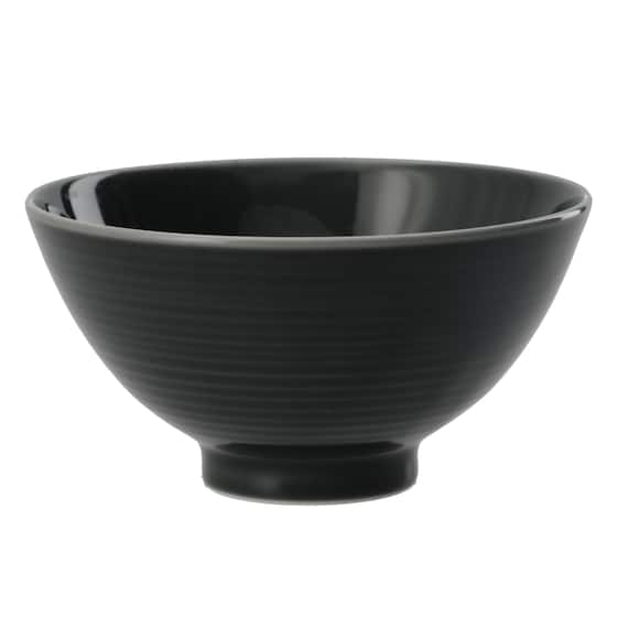 軽量飯碗 千段(ダークグレー) 1枚目画像