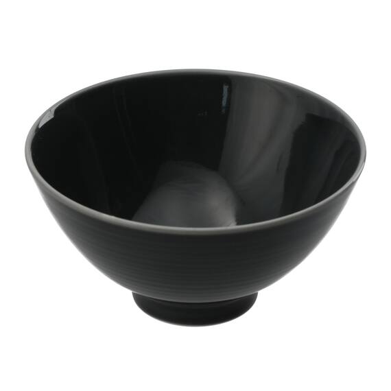 軽量飯碗 千段(ダークグレー) 2枚目画像