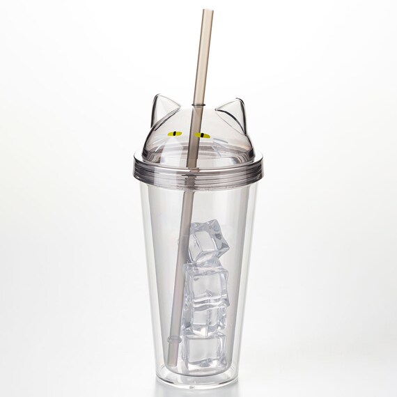 ストロー付きタンブラー(デコネコ TY604) 1枚目画像