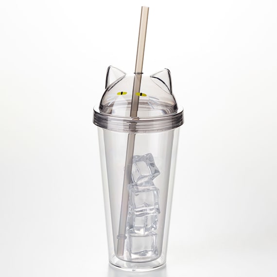 ストロー付きタンブラー(デコネコ TY604) 1枚目画像