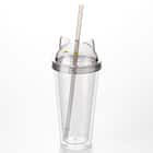 ストロー付きタンブラー(デコネコ TY604) 2枚目画像