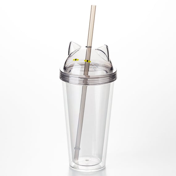 ストロー付きタンブラー(デコネコ TY604) 2枚目画像