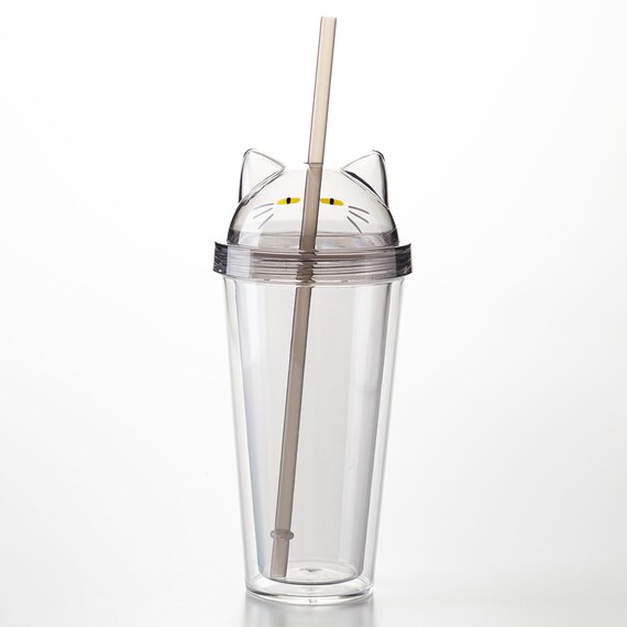 ストロー付きタンブラー(デコネコ TY604) 3枚目画像