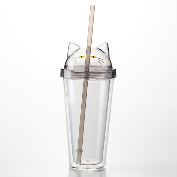 ストロー付きタンブラー(デコネコ TY604) 3枚目画像