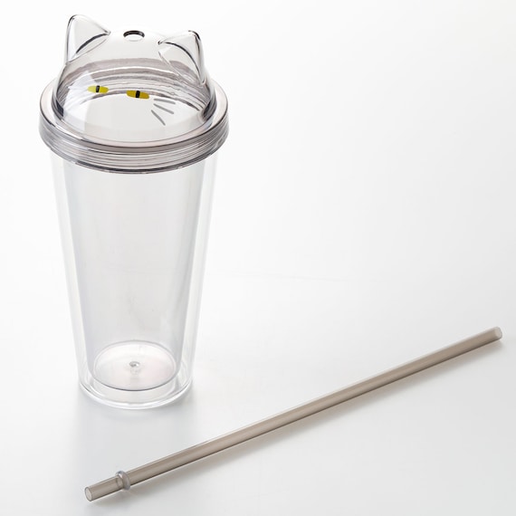 ストロー付きタンブラー(デコネコ TY604) 5枚目画像