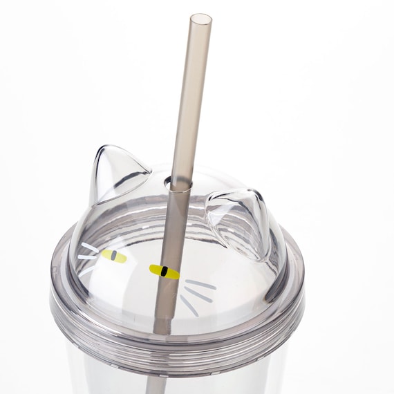 ストロー付きタンブラー(デコネコ TY604) 6枚目画像