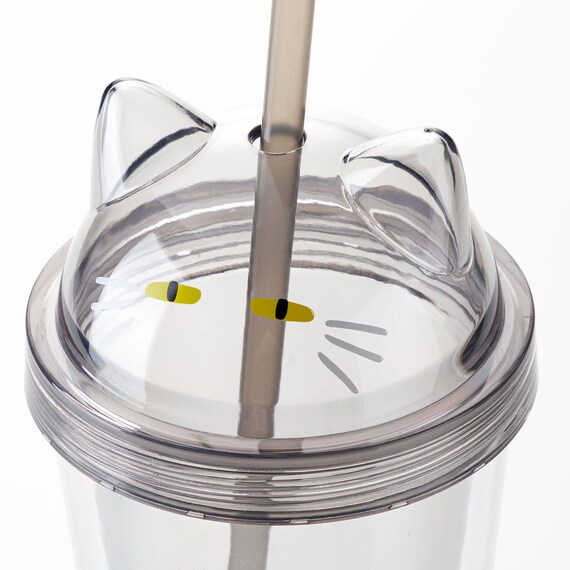 ストロー付きタンブラー(デコネコ TY604) 8枚目画像