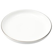 【ボーンチャイナ】丸皿 (シルバーライン 12cm／21cm BC014 SV)