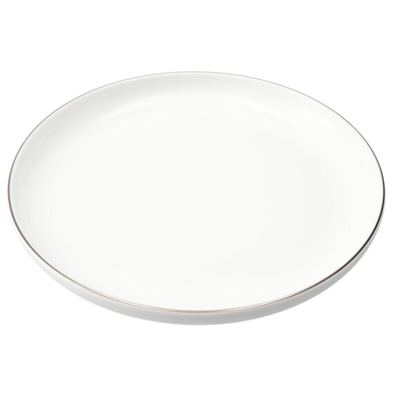 ボーンチャイナ 丸皿 (シルバーライン 21cm BC014 SV) 1枚目画像