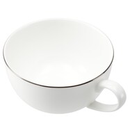 【ボーンチャイナ】スープカップ (シルバーラインBC014 SV)