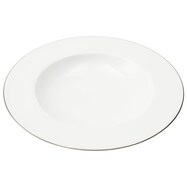 【ボーンチャイナ】パスタプレート (シルバーライン BC014 SV)