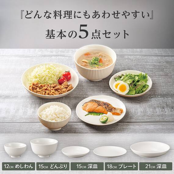 基本の 食器5点セット(XH26) 2枚目画像