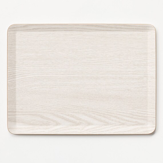 洗える 滑りにくい 木製トレー(2720 ホワイトウォッシュ FM01) 2枚セット 8枚目画像