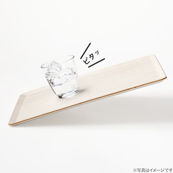 洗える 滑りにくい 木製トレー(2720 ホワイトウォッシュ FM01) 2枚目画像