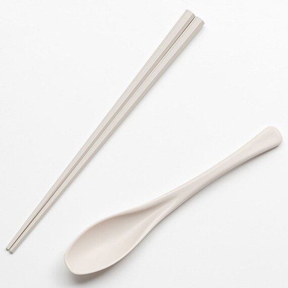 食洗八角箸 スリムスプーンセット 1枚目画像