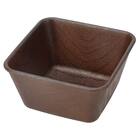 はっ水樹脂食器木目柄 スクエアボウル(RM002) 1枚目画像