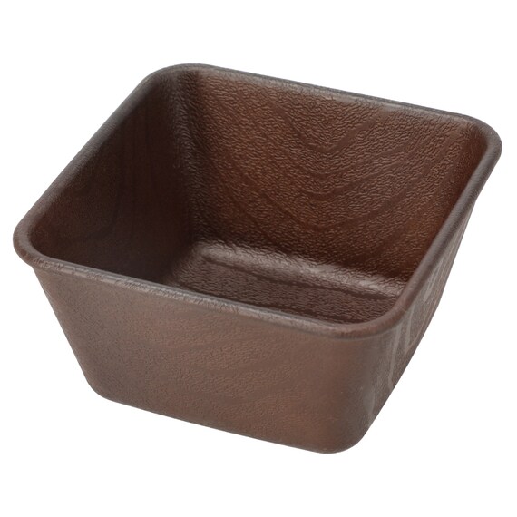 はっ水樹脂食器木目柄 スクエアボウル(RM002) 1枚目画像