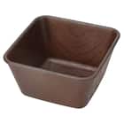 はっ水樹脂食器木目柄 スクエアボウル(RM002) 1枚目画像