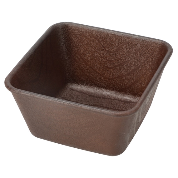 はっ水樹脂食器木目柄 スクエアボウル(RM002) 1枚目画像