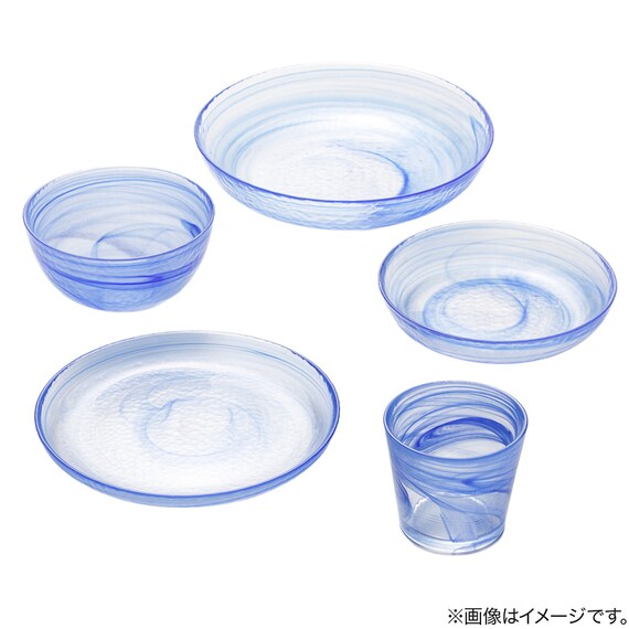 ガラスディーププレート(15cm WS26 ブルー) 6枚目画像