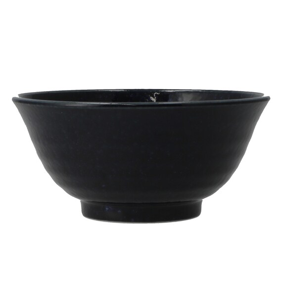 納豆も卵も混ぜやすい 超軽量どんぶり飯碗 カル：エクレ(窯変紺) 3枚目画像