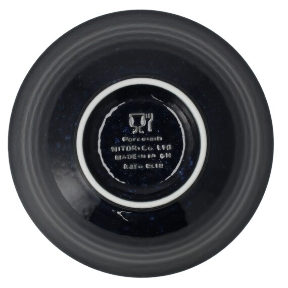 納豆も卵も混ぜやすい 超軽量どんぶり飯碗 カル：エクレ(窯変紺) 5枚目画像