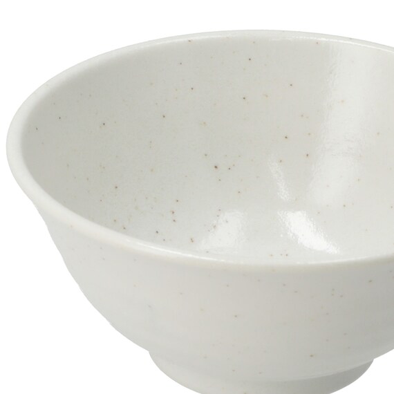 納豆も卵も混ぜやすい 超軽量どんぶり飯碗 カル：エクレ(白唐津) 5枚目画像