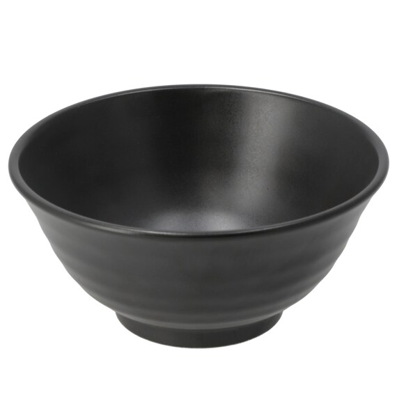 納豆も卵も混ぜやすい 超軽量どんぶり飯碗 カル：エクレ(いぶし天目) 1枚目画像