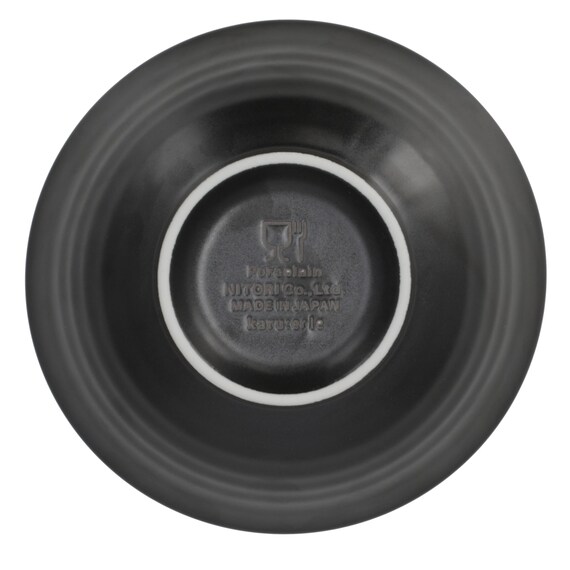 納豆も卵も混ぜやすい 超軽量どんぶり飯碗 カル：エクレ(いぶし天目) 4枚目画像