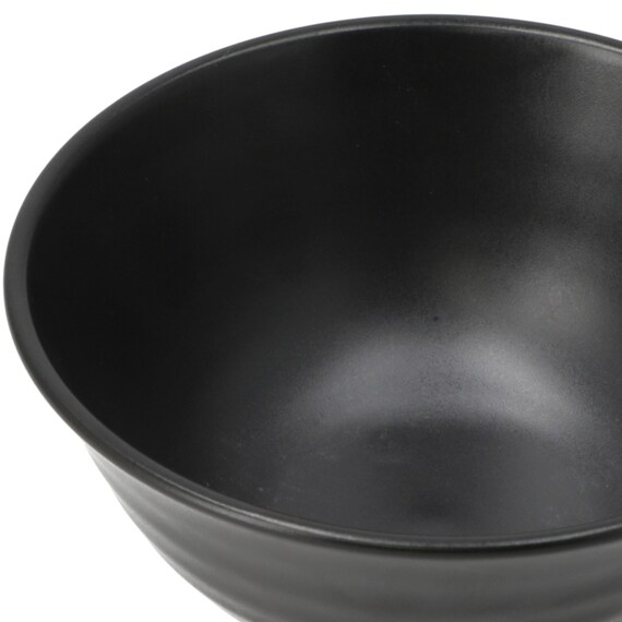 納豆も卵も混ぜやすい 超軽量どんぶり飯碗 カル：エクレ(いぶし天目) 5枚目画像