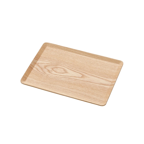 食洗機対応 すべりにくい木製トレー S (ライトブラウン OB06) 1枚目画像