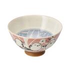 飯椀(シマエナガ 中 ローズ DI602) 1枚目画像