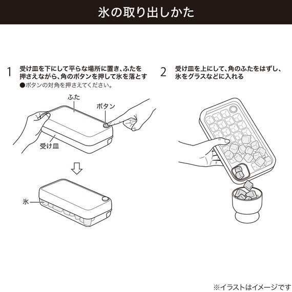 簡単に氷が落ちる アイストレー(PM01) 3枚目画像