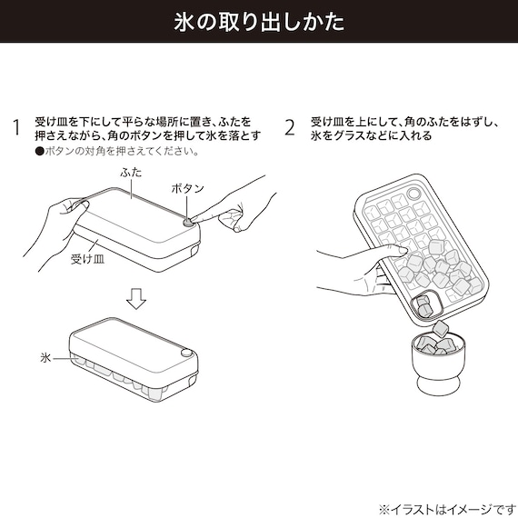 簡単に氷が落ちる アイストレー(PM01) 3枚目画像