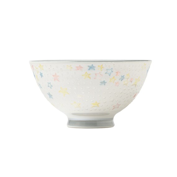 きらきら 飯碗(スター2 ホワイト) 2枚目画像
