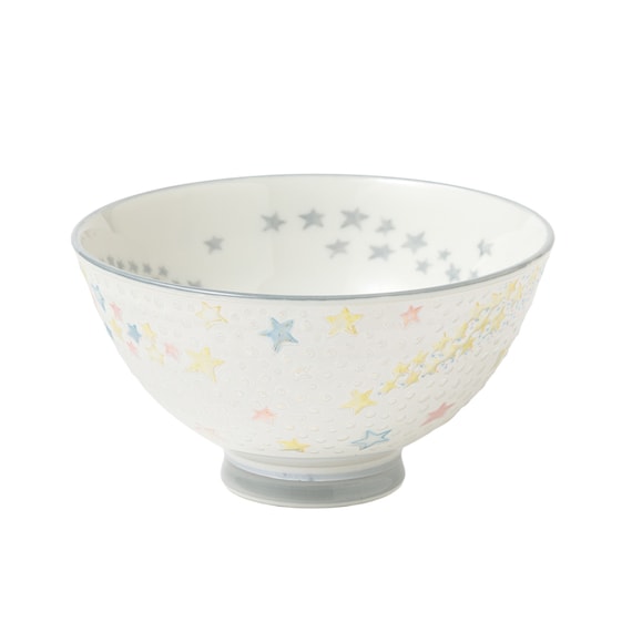 きらきら 飯碗(スター2 ホワイト) 3枚目画像
