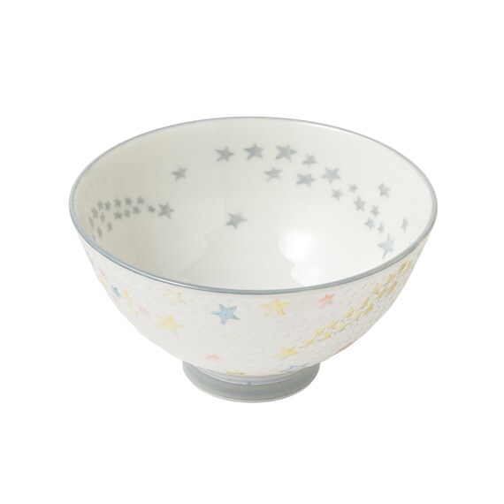 きらきら 飯碗(スター2 ホワイト) 4枚目画像