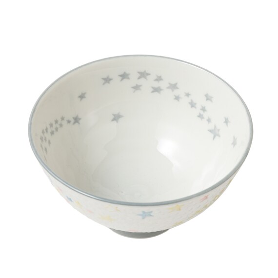 きらきら 飯碗(スター2 ホワイト) 5枚目画像