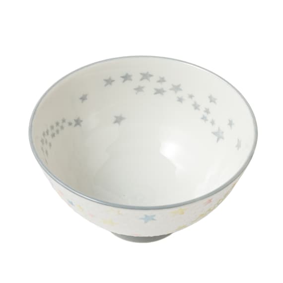 きらきら 飯碗(スター2 ホワイト) 5枚目画像
