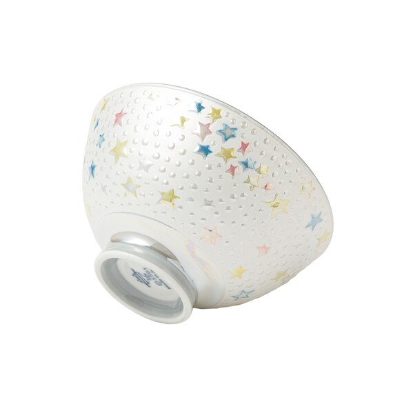 きらきら 飯碗(スター2 ホワイト) 6枚目画像