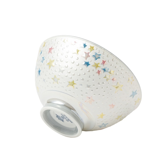 きらきら 飯碗(スター2 ホワイト) 6枚目画像