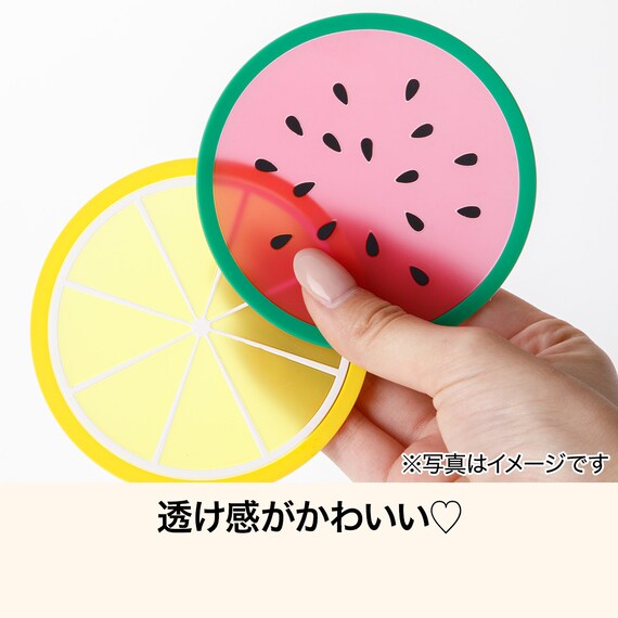 コースター(フルーツ柄 2個セット PL001) 2枚目画像