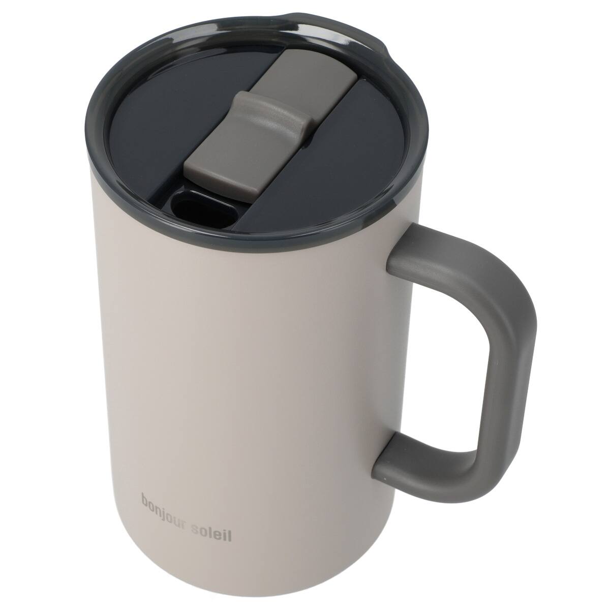 ジョッキにも使える蓋付きセラミックコートマグ580ml(モカ) | ニトリ