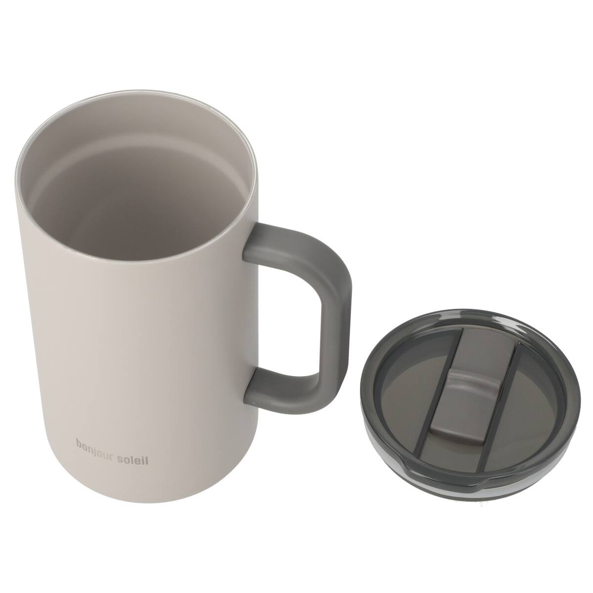 ジョッキにも使える蓋付きセラミックコートマグ580ml(モカ) | ニトリ