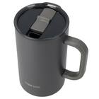 ジョッキにも使える蓋付きセラミックコートマグ580ml(ダークグレー) 3枚目画像