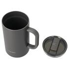 ジョッキにも使える蓋付きセラミックコートマグ580ml(ダークグレー) 6枚目画像