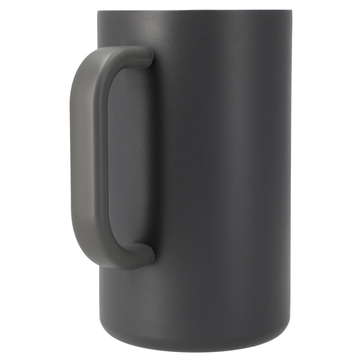 ジョッキにも使える蓋付きセラミックコートマグ580ml(ダークグレー