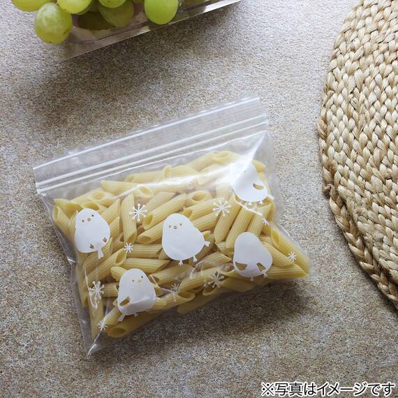 【44枚入り】フリーザーバッグ ダブルジッパー SS(シマエナガ柄) 2枚目画像