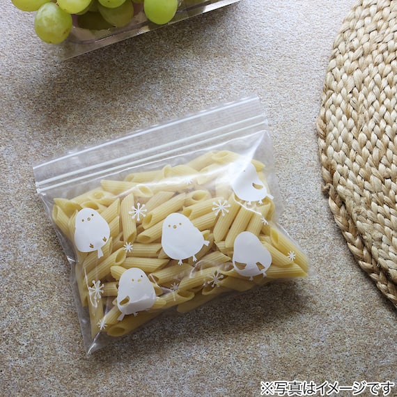 【44枚入り】フリーザーバッグ ダブルジッパー SS(シマエナガ柄) 2枚目画像