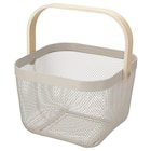 ハンドルバスケット 正方形(モカ) 1枚目画像